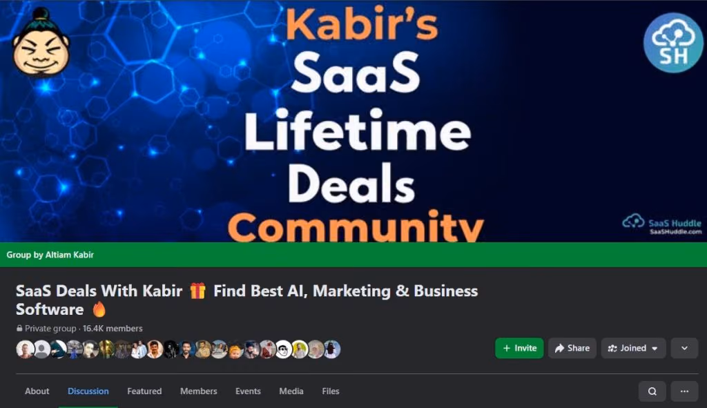 A private Facebook group feed dedicated to software lifetime deals